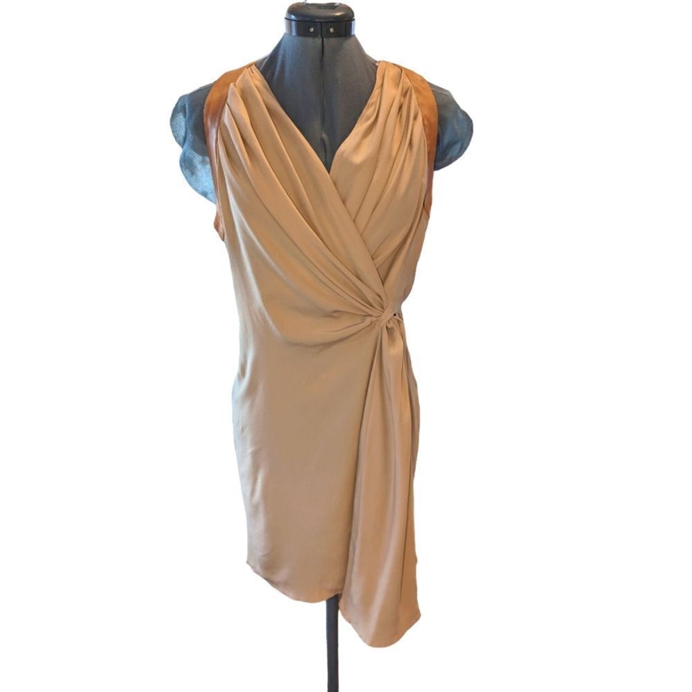 Lou‎ de Beaurelard silk and leather dress